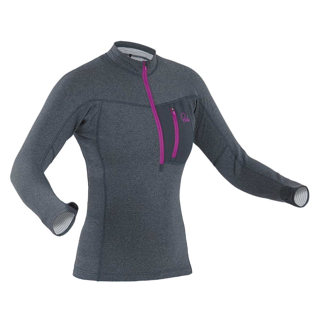 Palm Tsangpo Women's Long Sleeve Jet Grey Front
