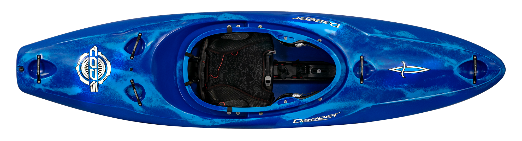 Blue Smoke dagger code kayak with on a white background