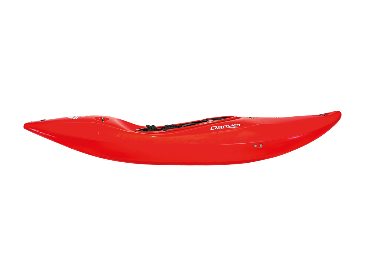 Red Dagger code kayak on a white background