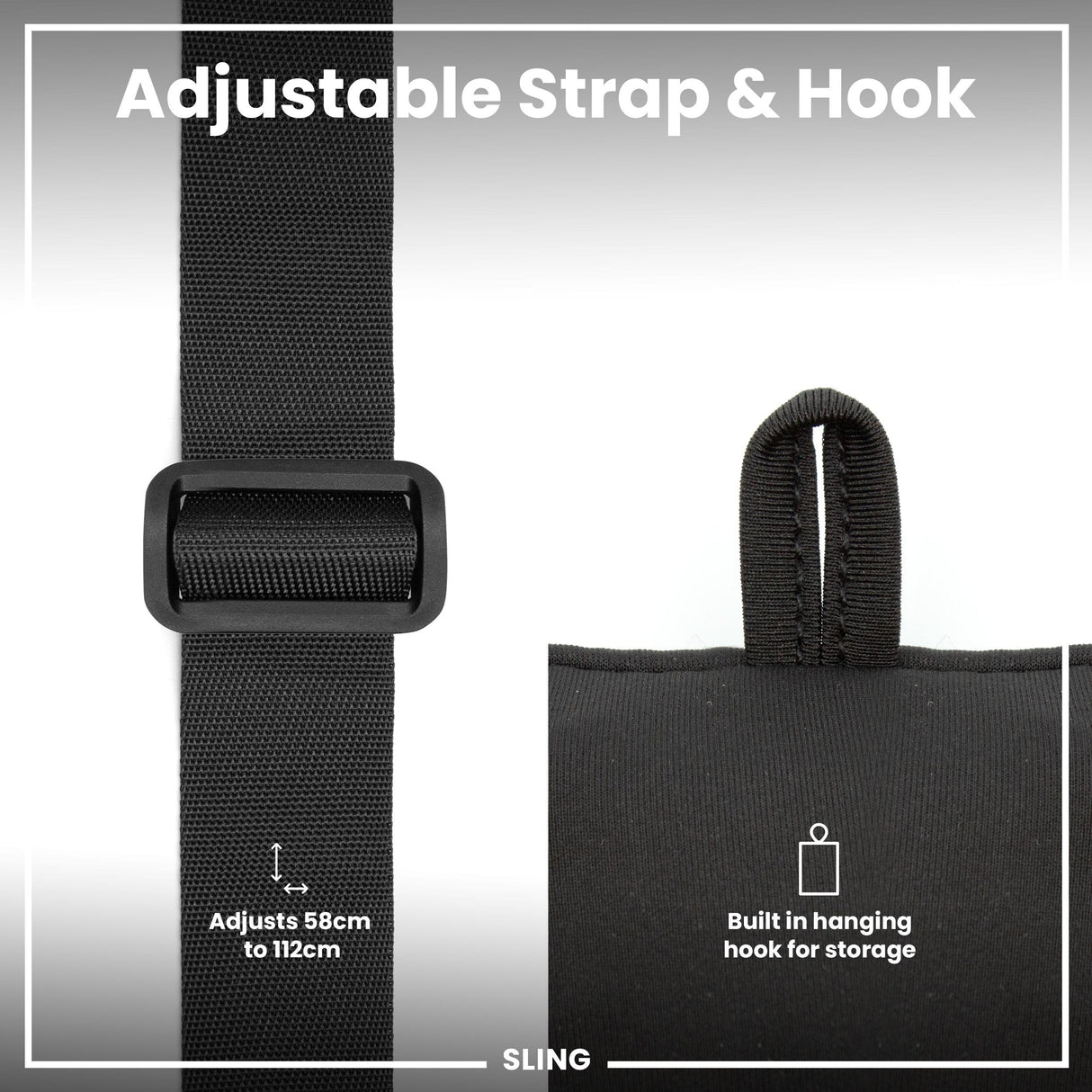 Lightweight, Sling Bottle Bag, Black