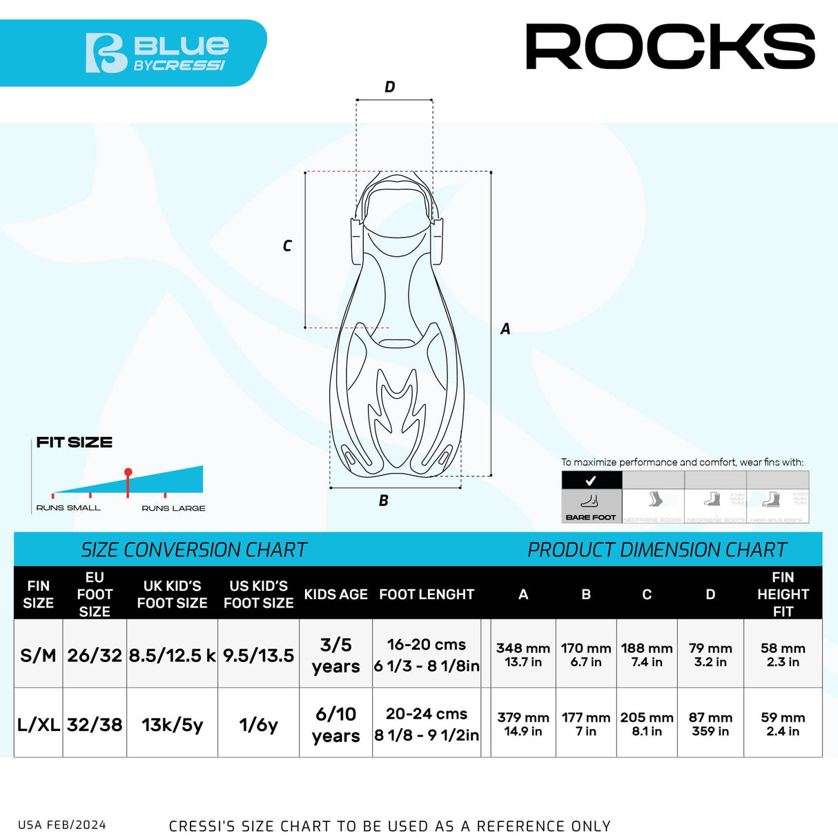 Cressi Rocks Kid Fins