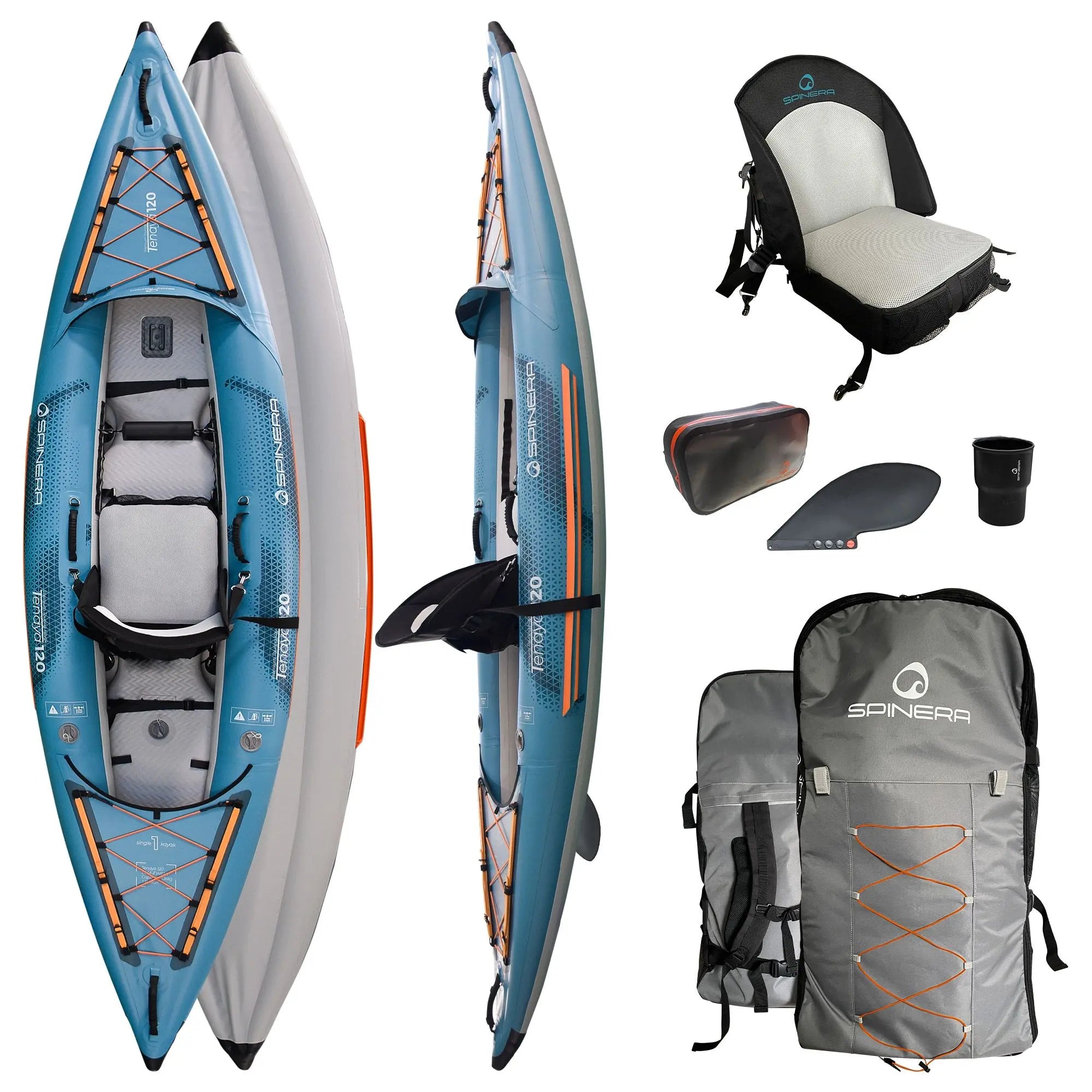Spinera Tenaya 120 Drop stich inflatable kayak package
