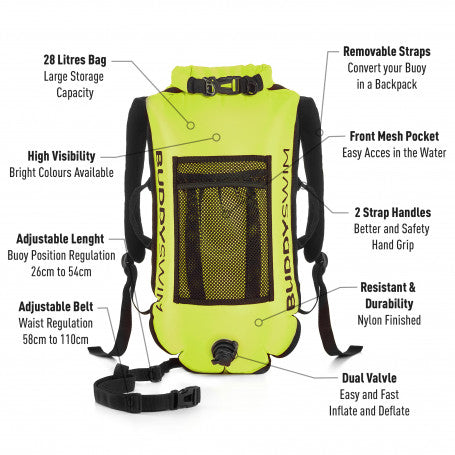 Buddyswim Swim Buoy - Drybag Backpack