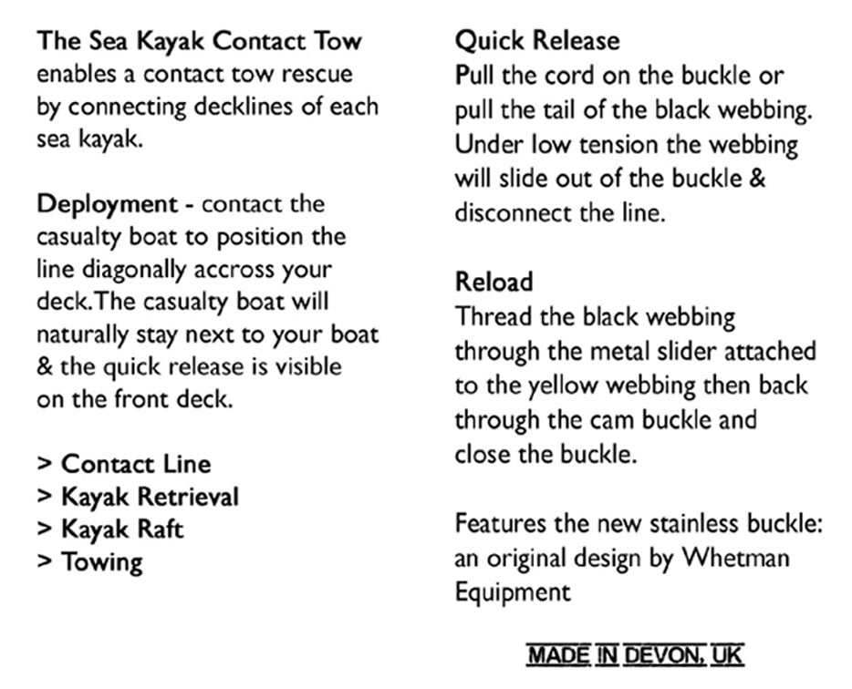 Whetman Equipment Sea Contact Line