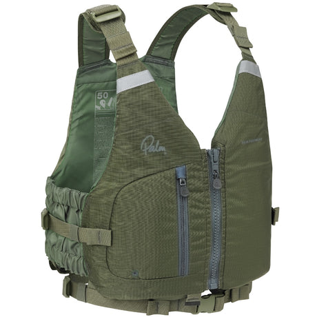 Palm Meander PFD Olive Front View