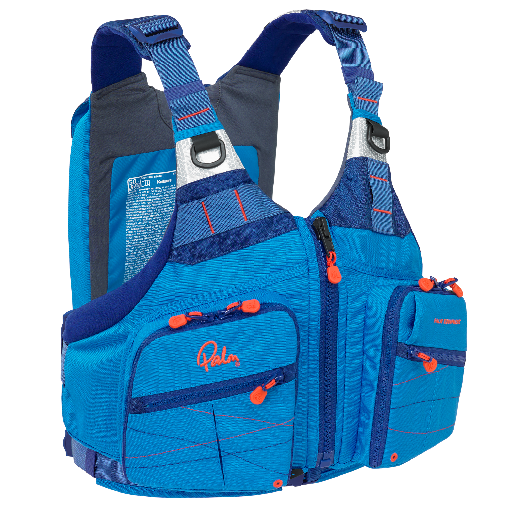 Palm Kaikoura Touring PFD – Azure/Navy, front view