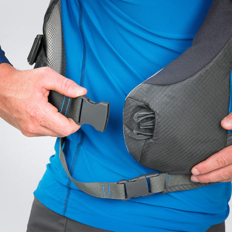 Palm Riff PFD Jet Grey Side Buckle Detail