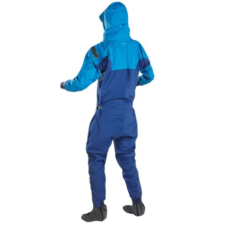 Palm Fuse Men's Drysuit Navy/Mid Blue Back View