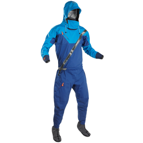 Palm Fuse Men's Drysuit Navy/Mid Blue Front View