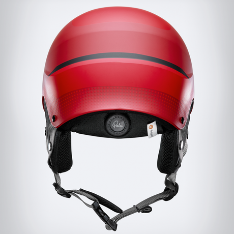 Palm Shuck 2-0 Helmet Chilli with Earpieces Back View