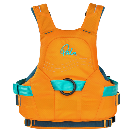 Palm Riff Rescue PFD – Tangelo/Pine, back view