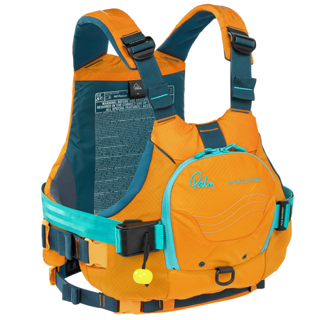 Palm Riff Rescue PFD – Tangelo/Pine, front view