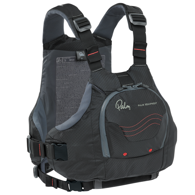 Palm Riff 2.0 PFD – Black/Grey, front view