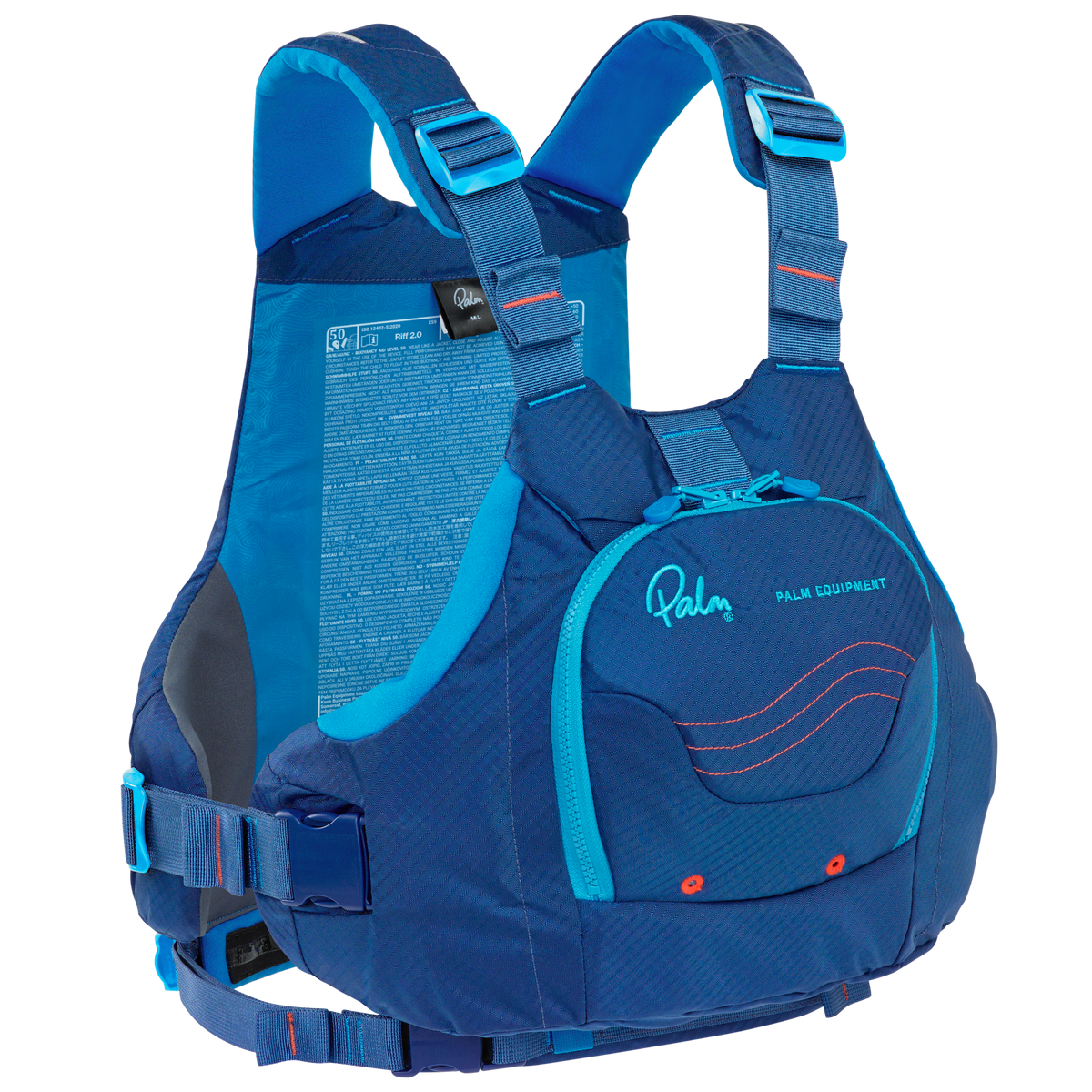 Palm Riff 2.0 PFD – Navy/Azure, front view