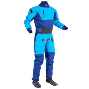 Palm Atom Men's Drysuit – Azure/Navy, front view