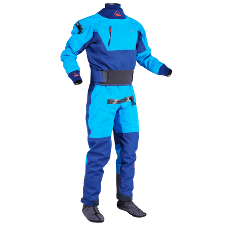 Palm Atom Men's Drysuit – Azure/Navy, front view