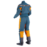 Palm Atom Men's Drysuit – Pine/Tangelo, back view
