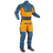 Palm Atom Men's Drysuit – Pine/Tangelo, front view