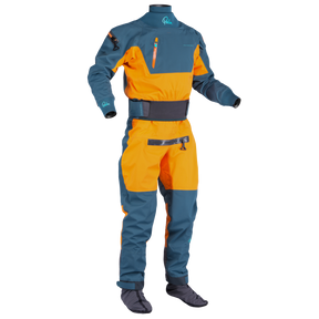 Palm Atom Men's Drysuit – Pine/Tangelo, front view