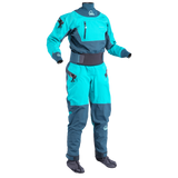 Palm Atom Women's Drysuit – Ceramic/Pine, front view