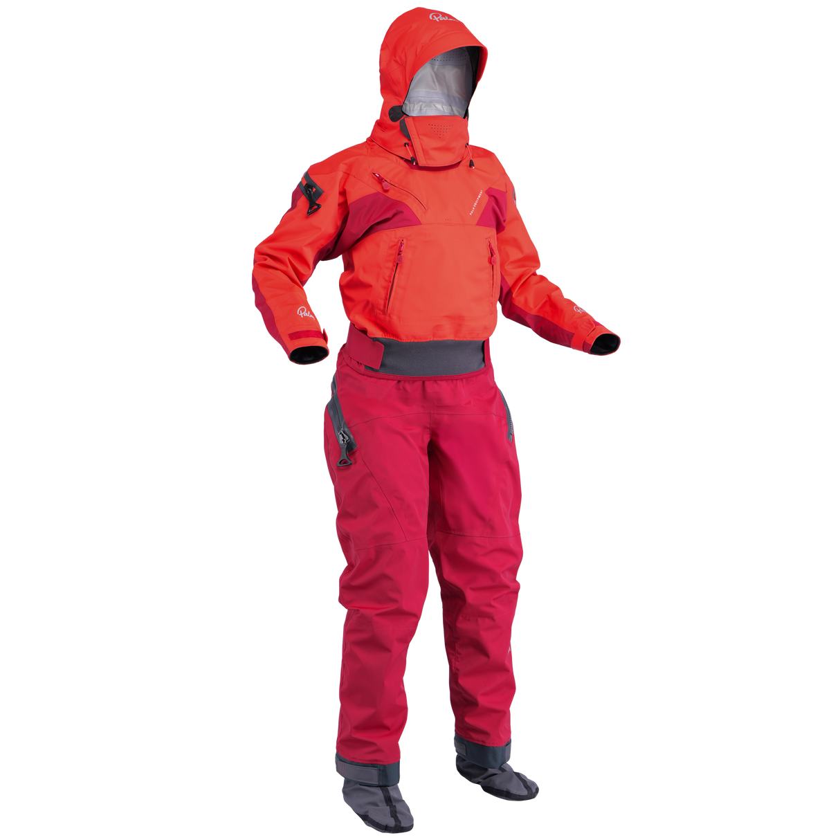 Palm Bora Women's Drysuit – Fiesta/Samba, front view