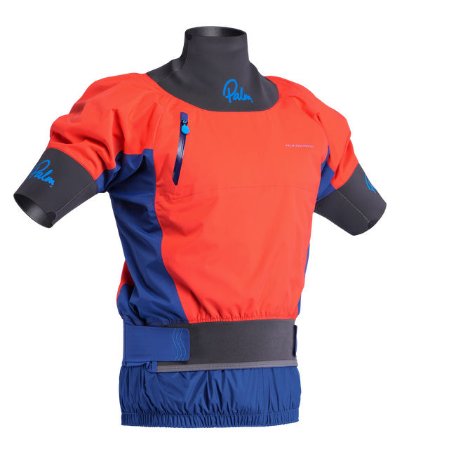 Palm Zenith Shortsleeve Cag – Fiesta/Navy, front view