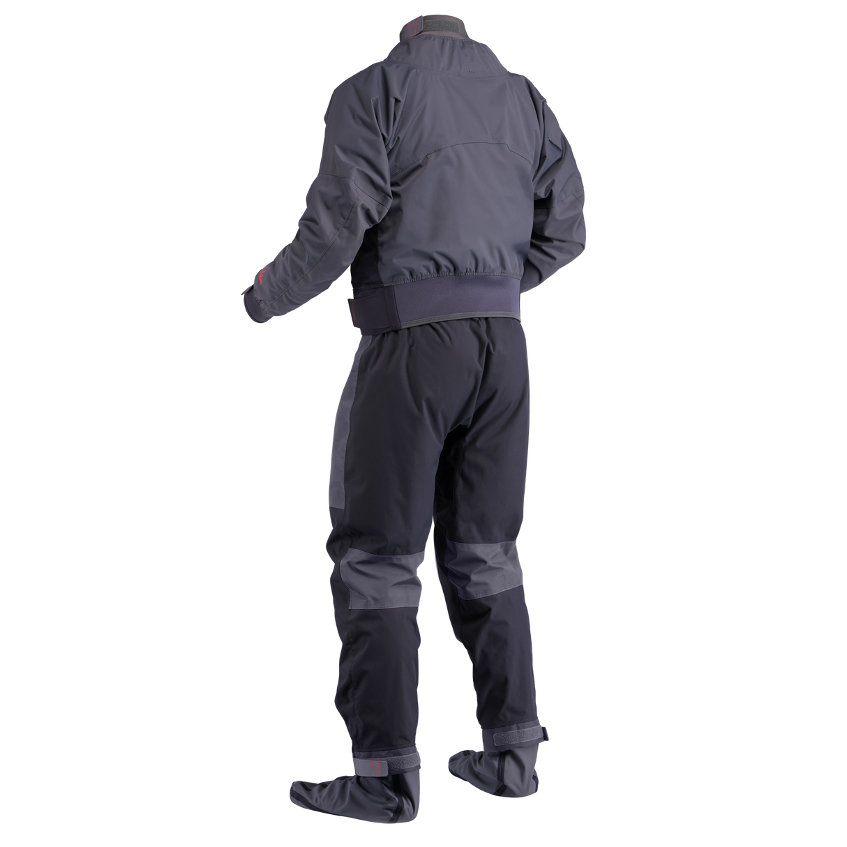 Palm Cascade Men's Drysuit – Jet Grey/Black, back view