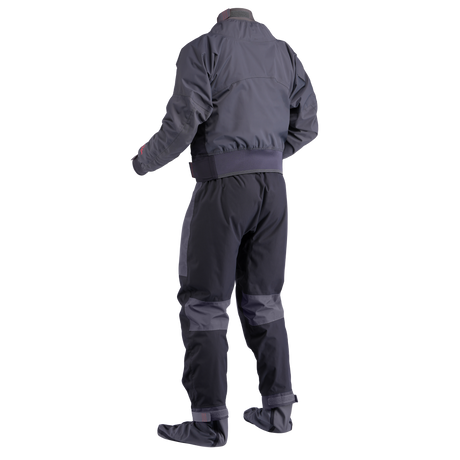 Palm Cascade Men's Drysuit – Jet Grey/Black, back view