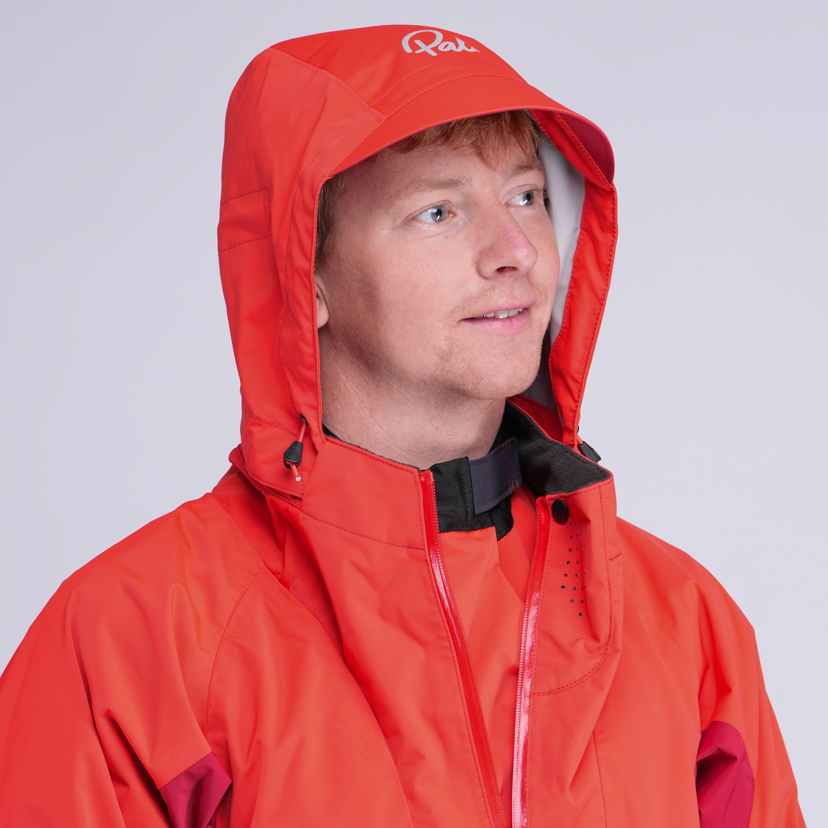 Palm Chinook Men's Jacket – Fiesta/Samba, hood detail