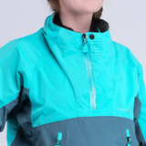 Palm Chinook Women's Jacket – Ceramic/Pine, neck detail