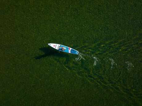 2025 Red Paddle Co 12'6 Sport+ in use top down flat