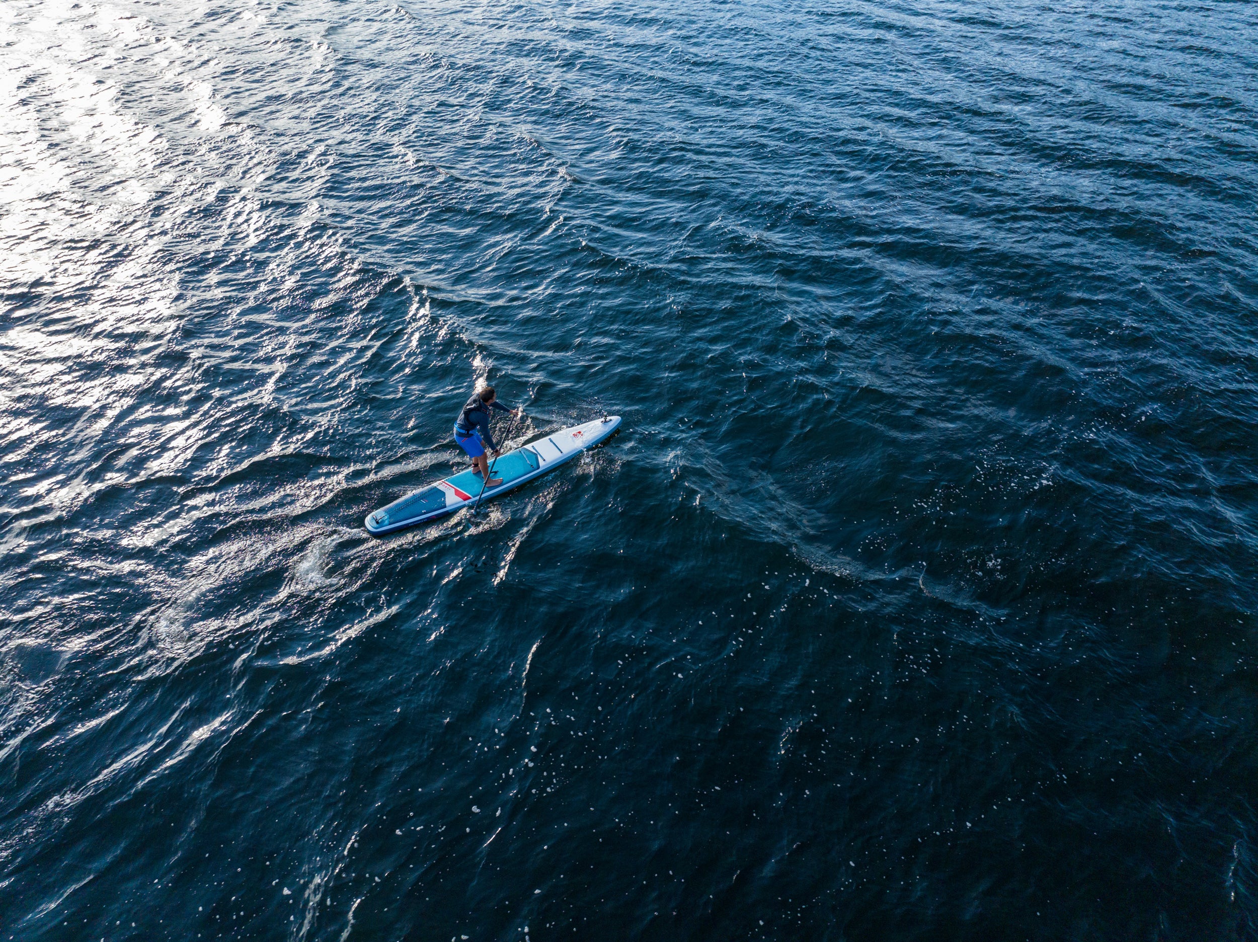 2025 Red Paddle Co 14'0 Sport+ in use on the sea