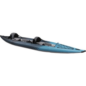 Studio image of an Aquaglide Chelan 155 inflatable kayak