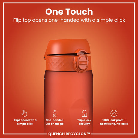 Leak Proof 1 litre Water Bottle, Recyclon, Hearty Orange, 1L