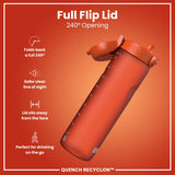Leak Proof 1 litre Water Bottle, Recyclon, Hearty Orange, 1L