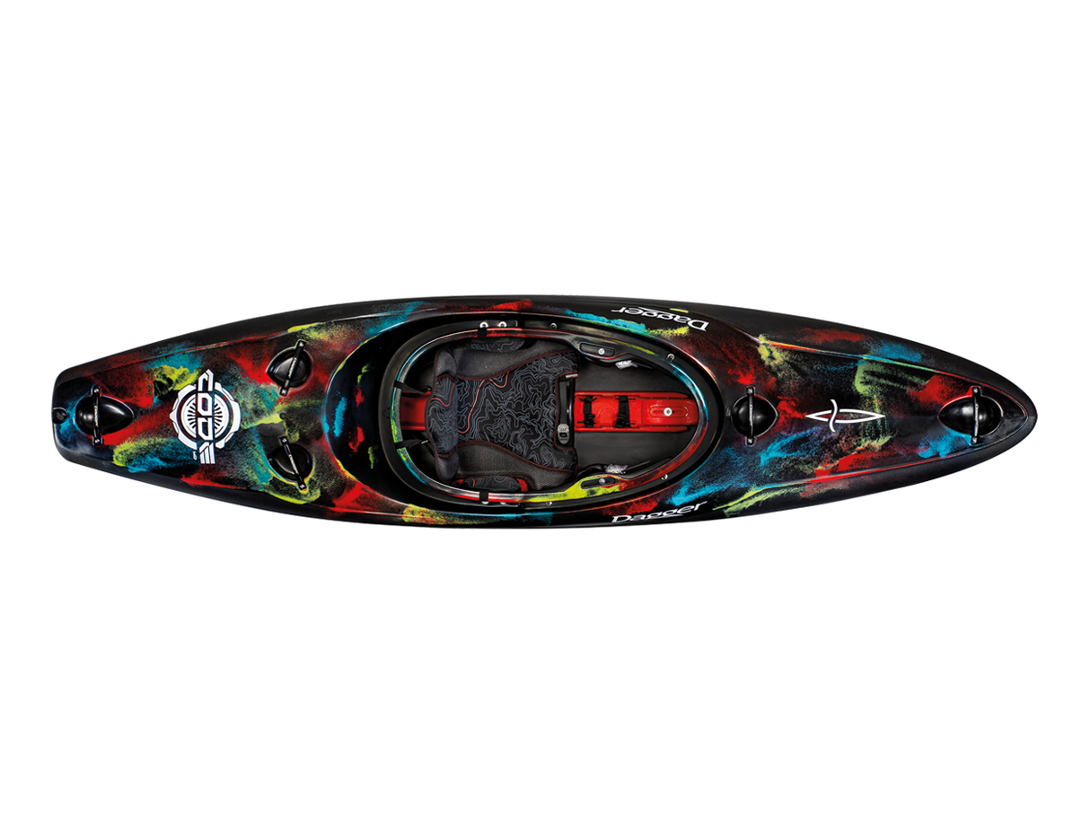 Colorful dagger code creek in cosmos kayak 