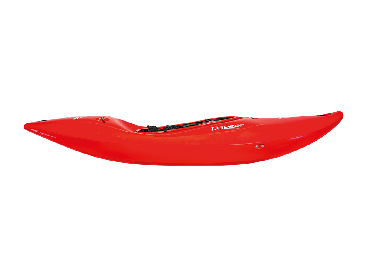 Red Dagger code kayak on a white background