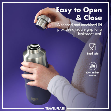 Luma Vacuum Insulated, Flask & Mug, Purple, 700ml (24oz)