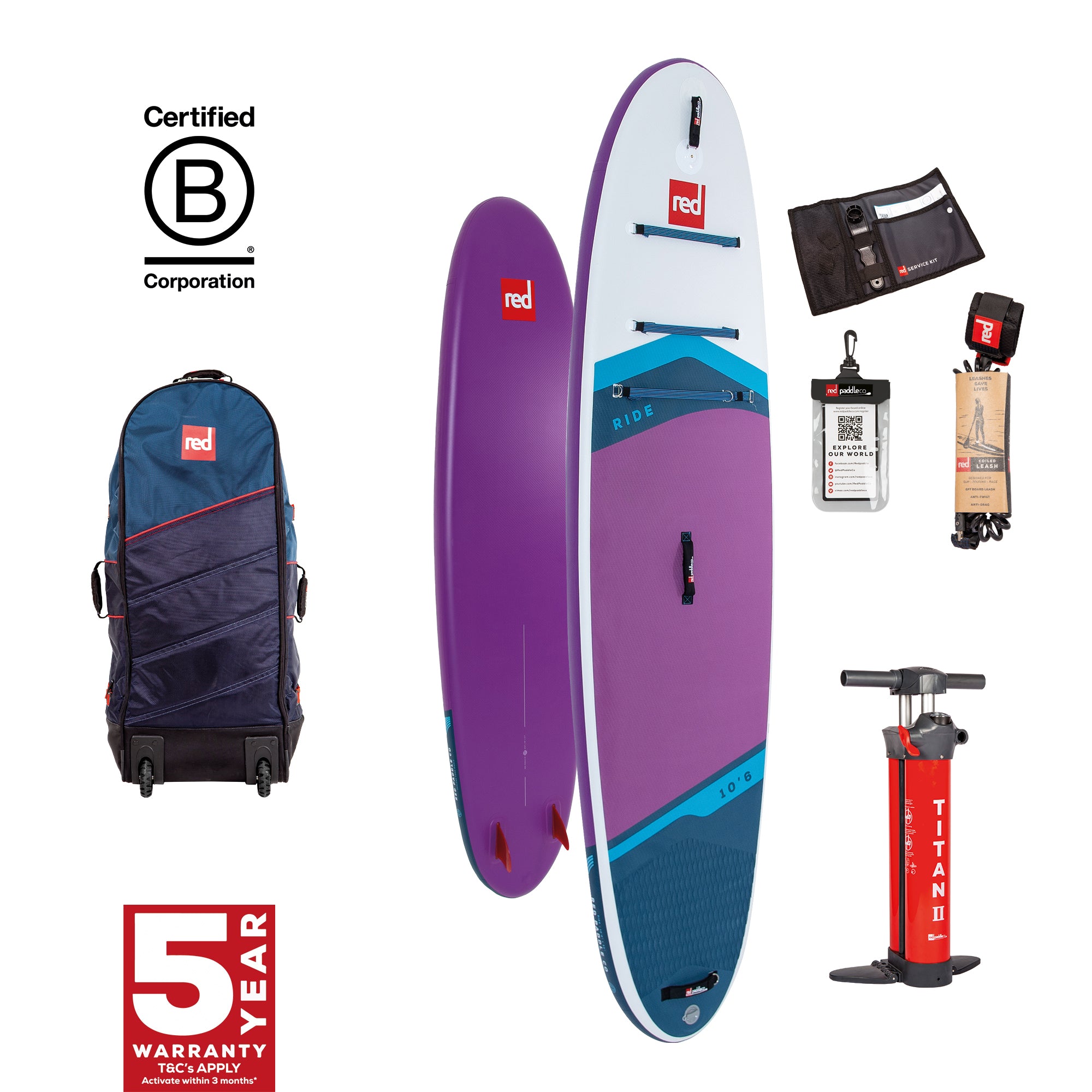 Red Paddle 10'6" Ride Purple Paddleboard
