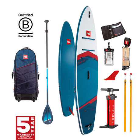 Red Paddle Co 11'3 Sport Inflatable Paddleboard Package paddle