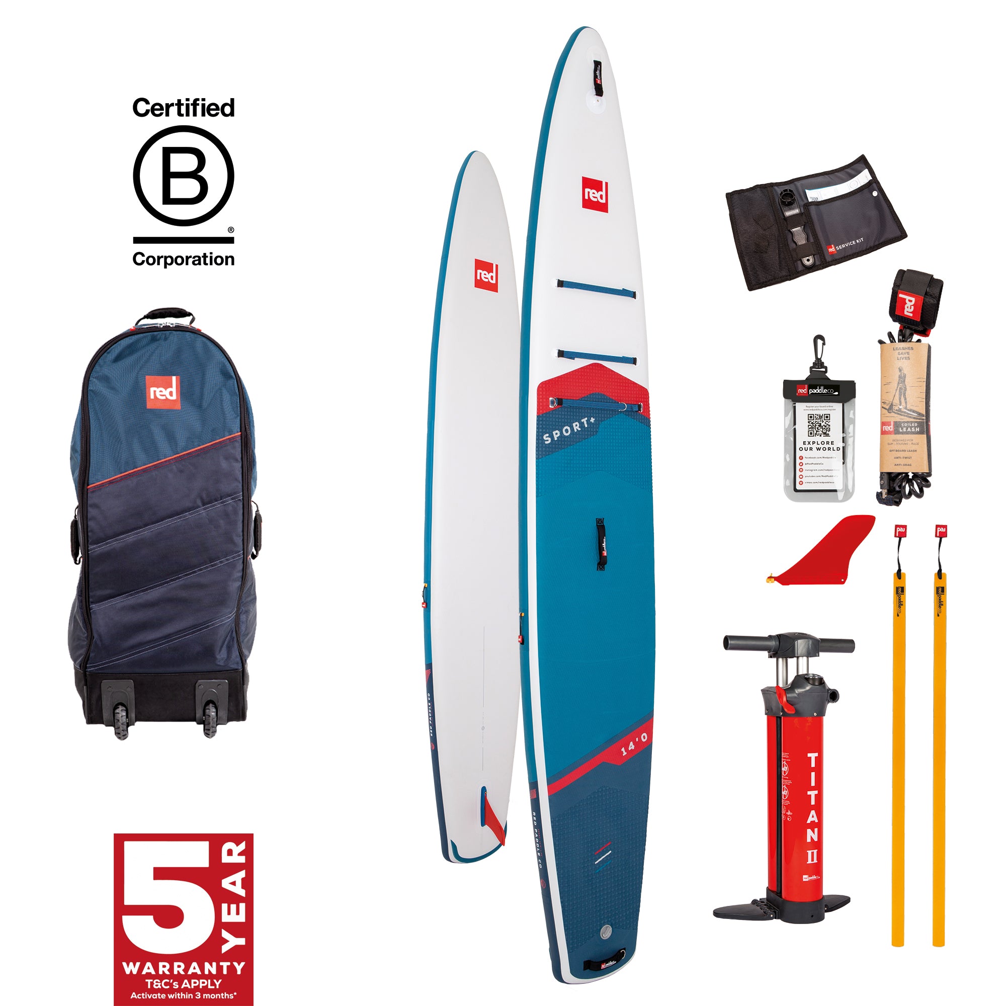 2024 Red Paddle Co 14'0 Sport+ Inflatable Paddleboard – AS Watersports