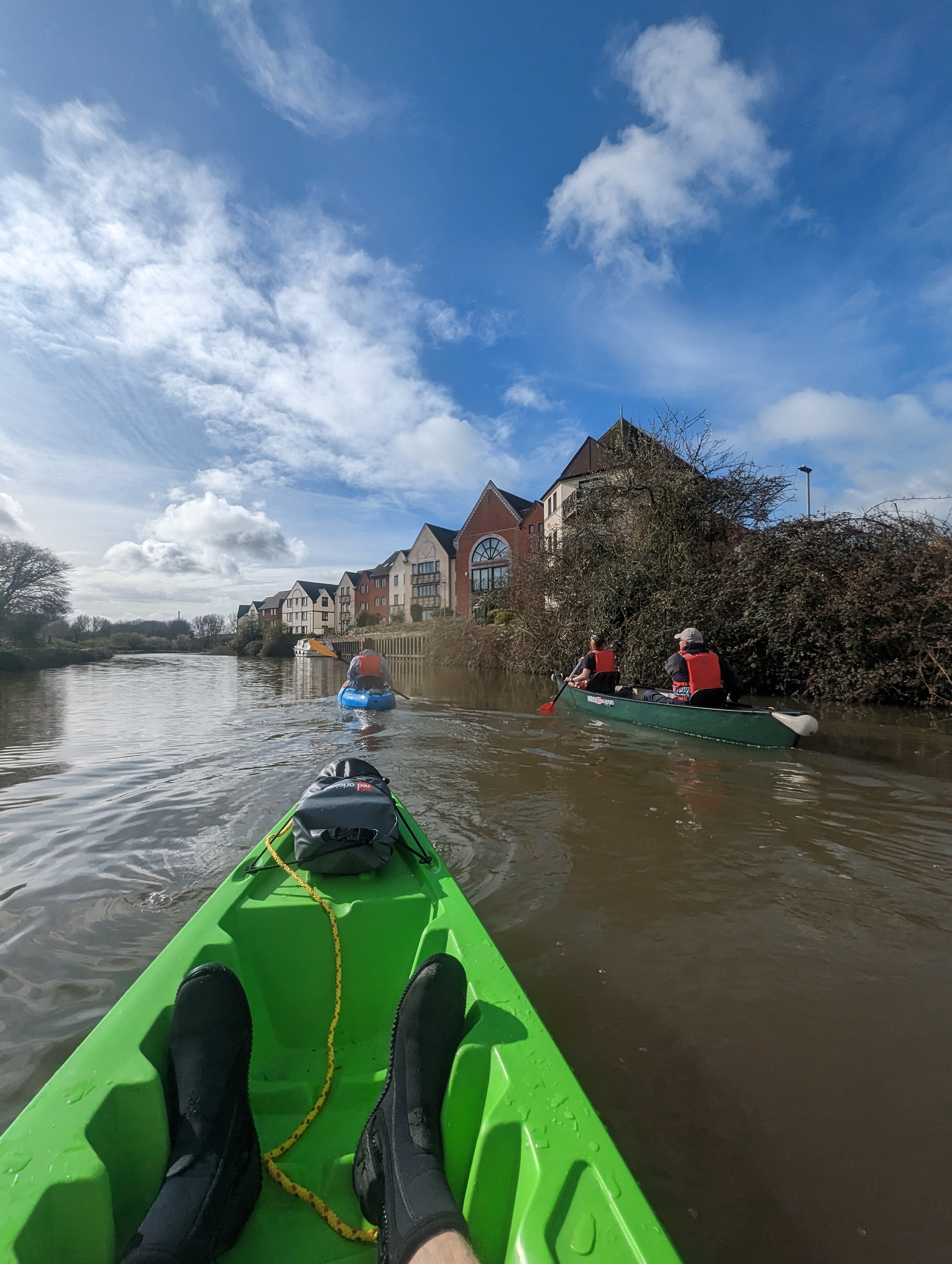 canoe hire action shot on exeter canal