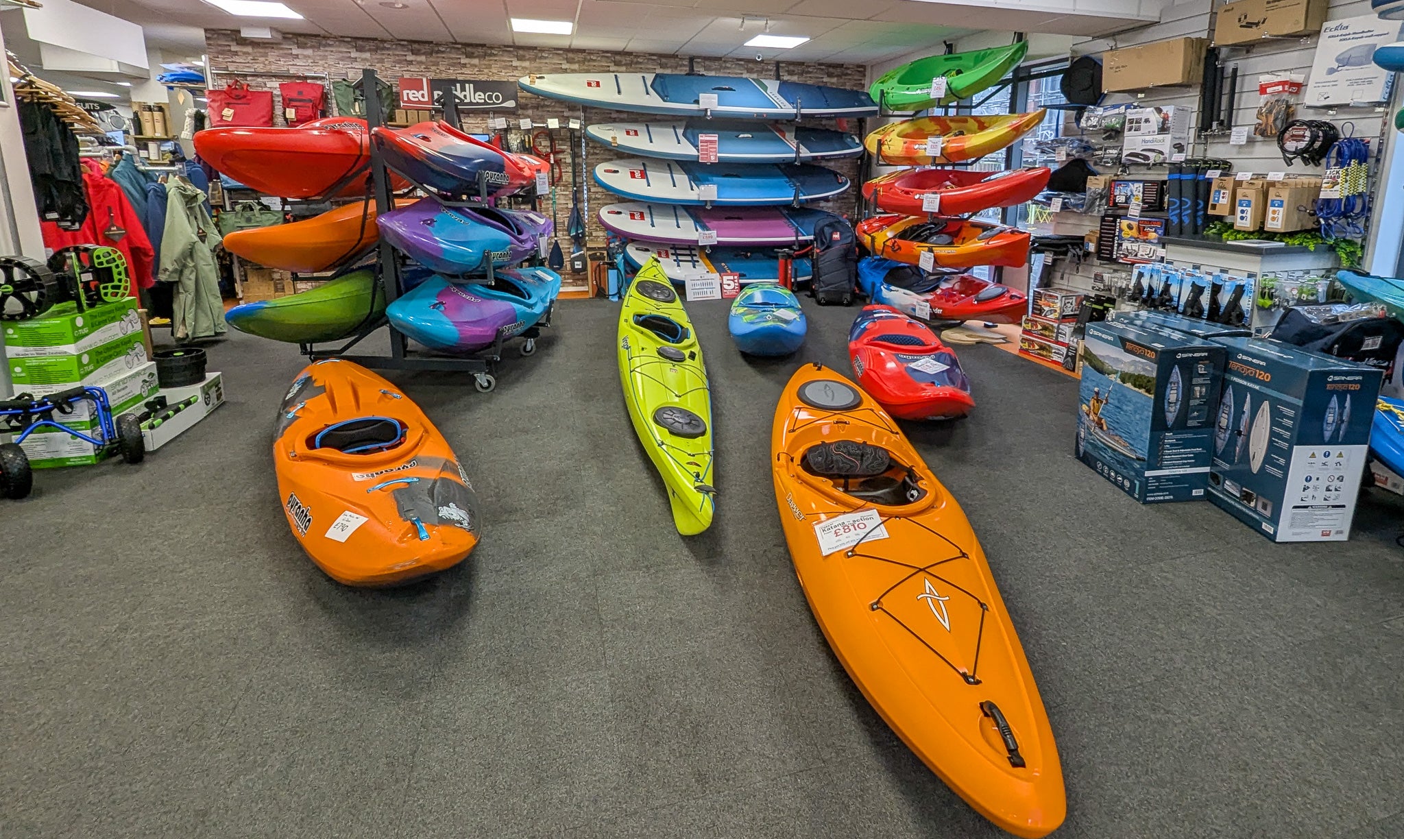 Kayak and canoe display shop in exeter devon