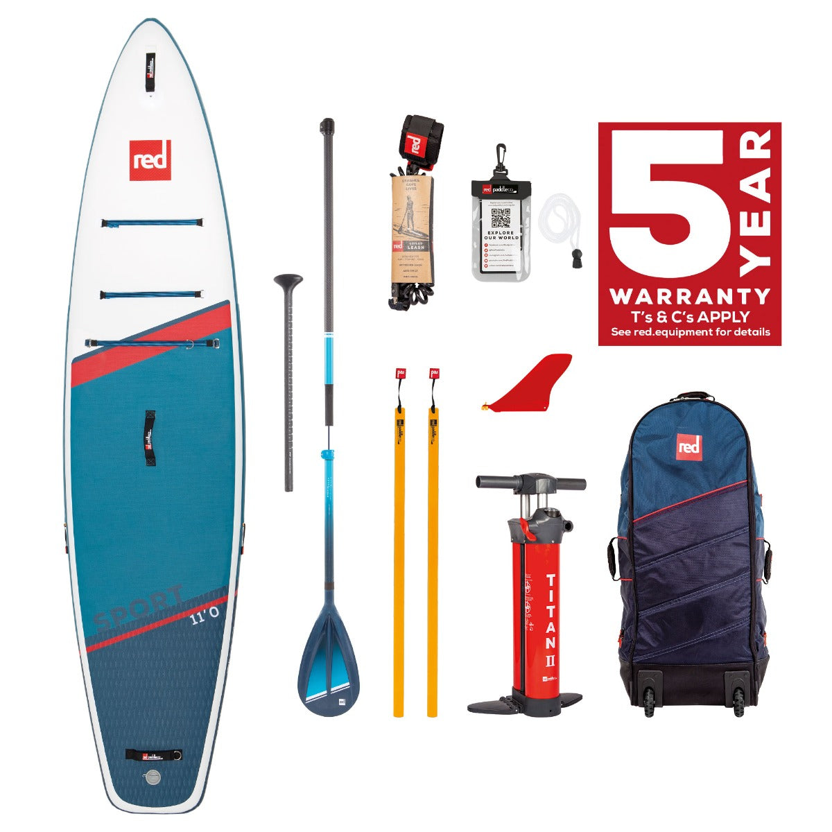Red Paddle Co 11'0" Sport SUP Paddleboard Package