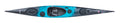 P&H Volan sea kayak in ultralight with turquoise fade to clear carbon
