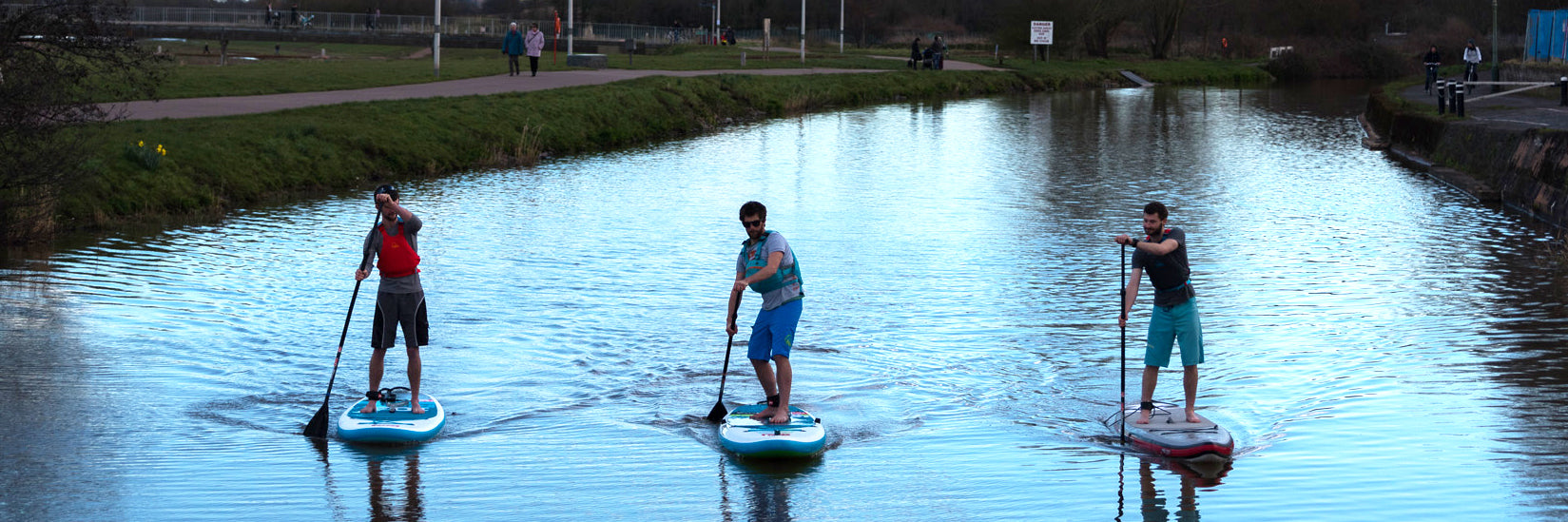 paddleboard rental action shot in exeter