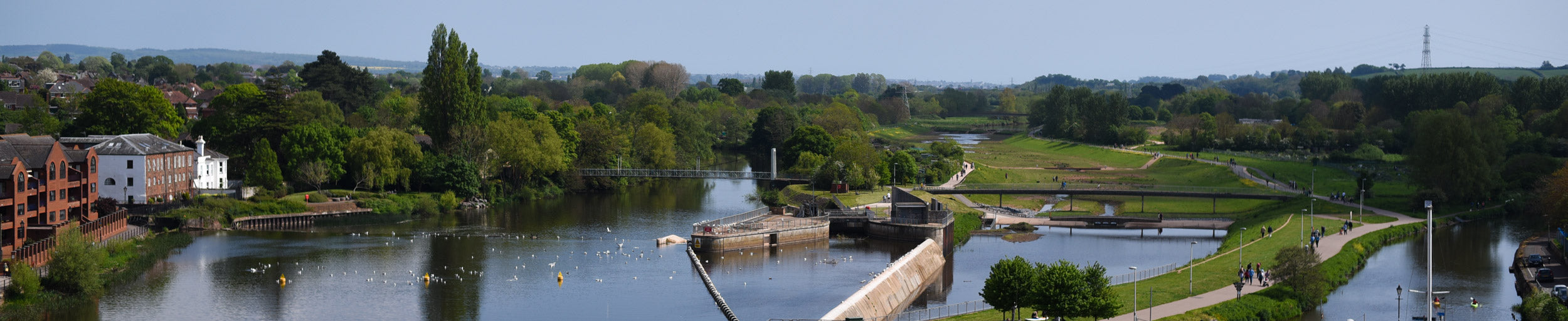 Showing the river exe and exeter canal which are ideal paddleboarding locations